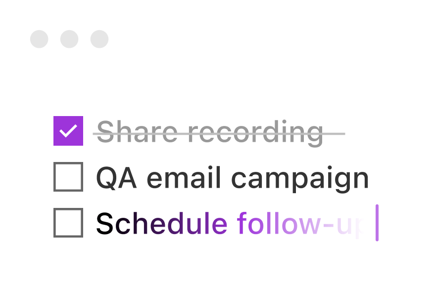 Illustration representing action items generation